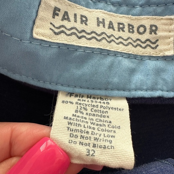 Fair Harbor Men’s 32 Red Blue Colorblock Board Shorts Swimsuit Swim Vacation - Picture 4 of 4